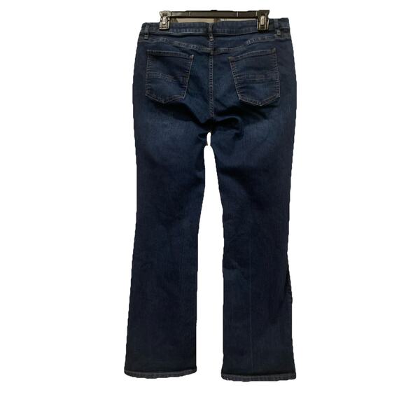 New York & Company size 12 Mid Rise Straight Leg Dark Blue Jeans Size 12 Petite - Picture 7 of 9